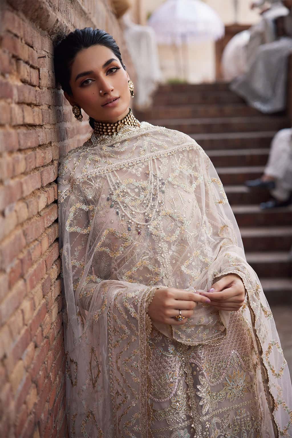 Meharbano Raw Silk Pakistani Formal Dresses - Afrozeh - 5