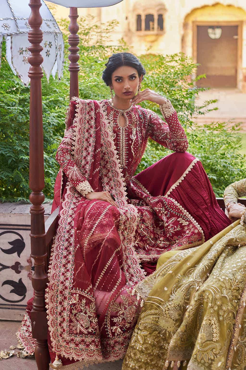 Noor Jehan Raw Silk Pakistani Formal Dresses - Afrozeh - 4