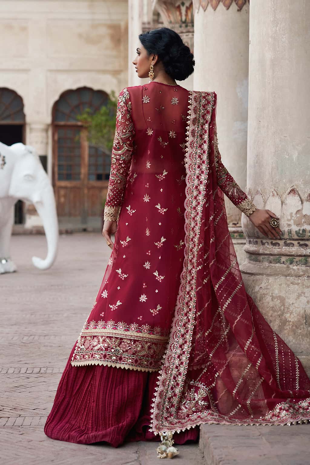 Noor Jehan Raw Silk Pakistani Formal Dresses - Afrozeh - 2