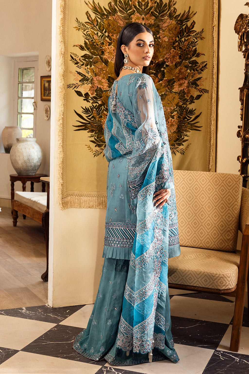 LP-04 Roshany Raw Silk Pakistani Formal Dresses