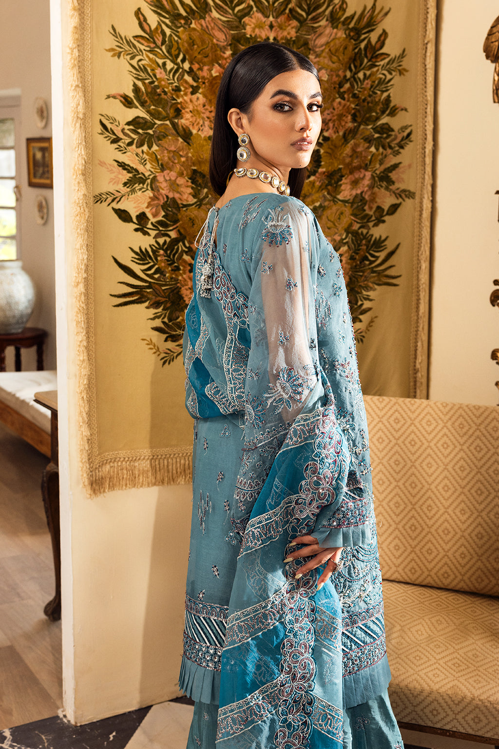 LP-04 Roshany Raw Silk Pakistani Formal Dresses