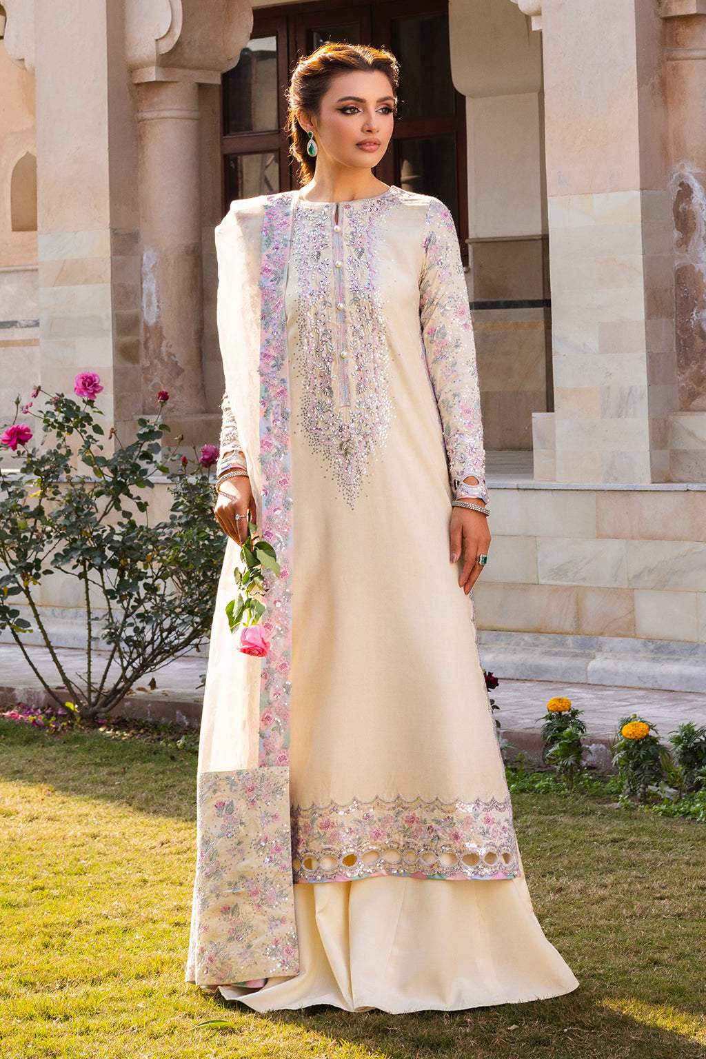 HOOR Raw Silk Pakistani Formal Dresses