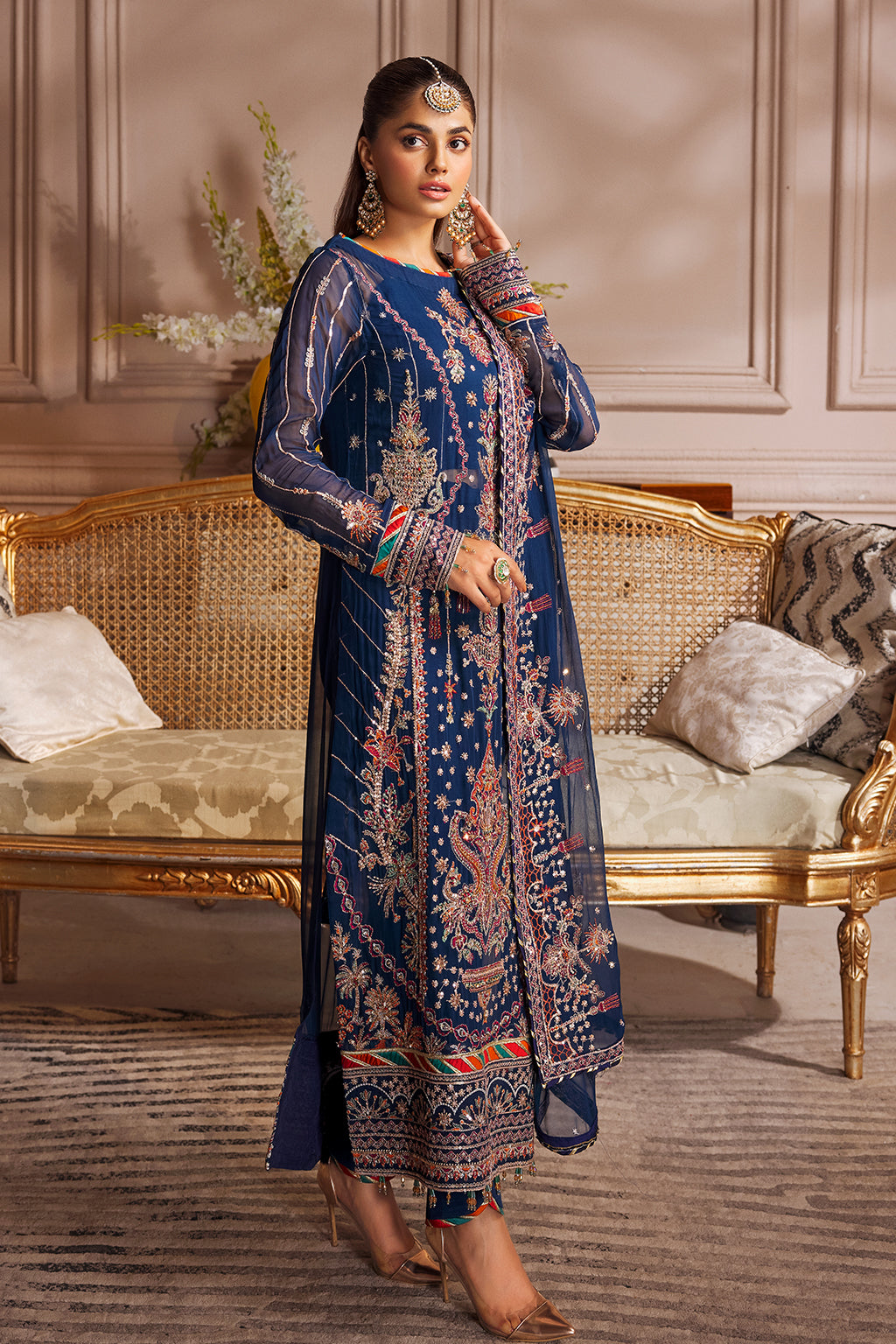EL-02 Raw Silk Pakistani Formal Dresses