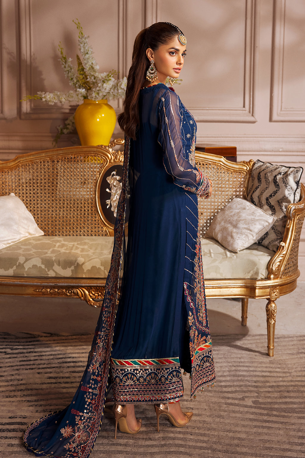 EL-02 Raw Silk Pakistani Formal Dresses