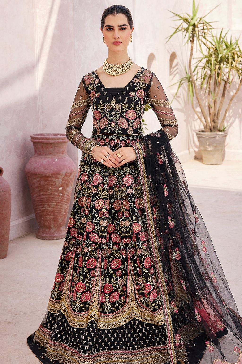 MH-205 Embroidered Pakistani Dress