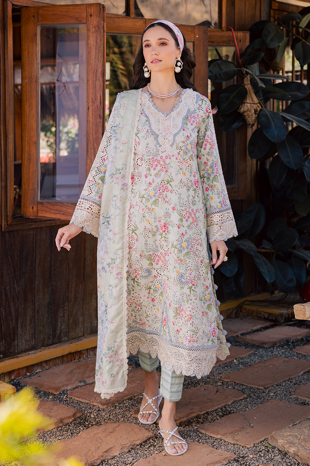 REEM (AV-03) Silk Pakistani Summer Dresses - aabyaan - 2