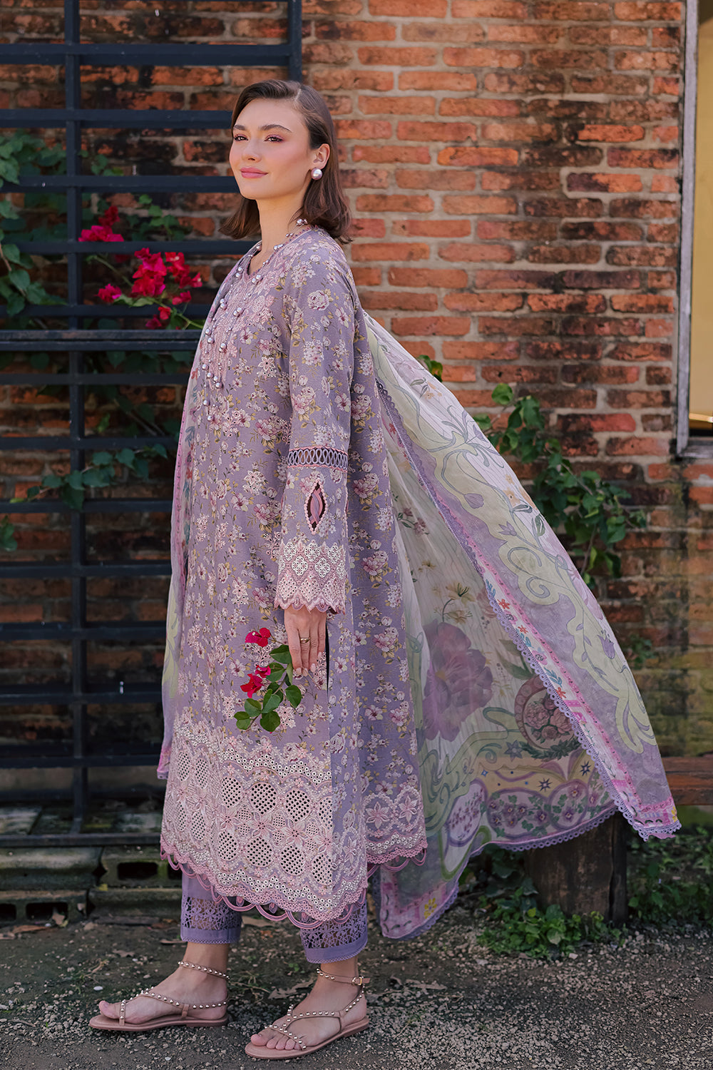 RAAHEEN (AV-13) Chiffon Pakistani Summer Dresses - aabyaan - 2
