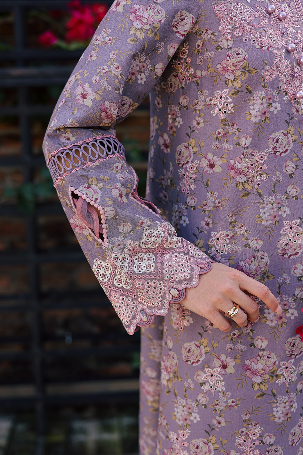 RAAHEEN (AV-13) Chiffon Pakistani Summer Dresses - aabyaan - 3