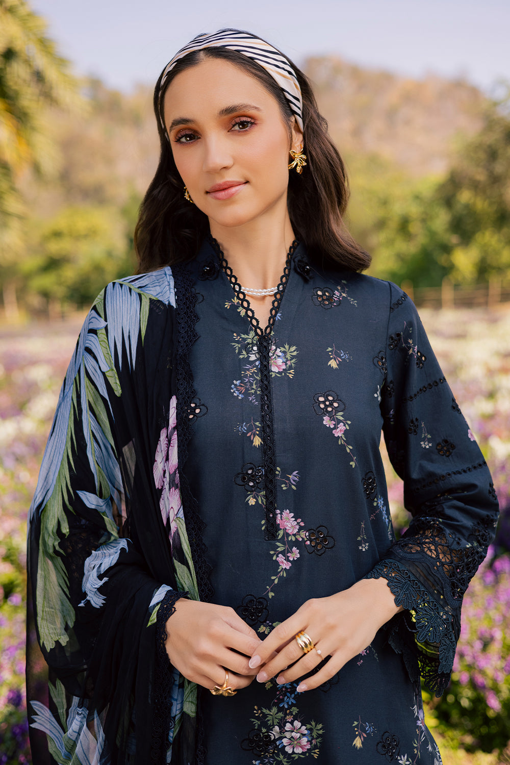 LIYANA (AV-07) Chiffon Pakistani Summer Dresses - aabyaan - 2