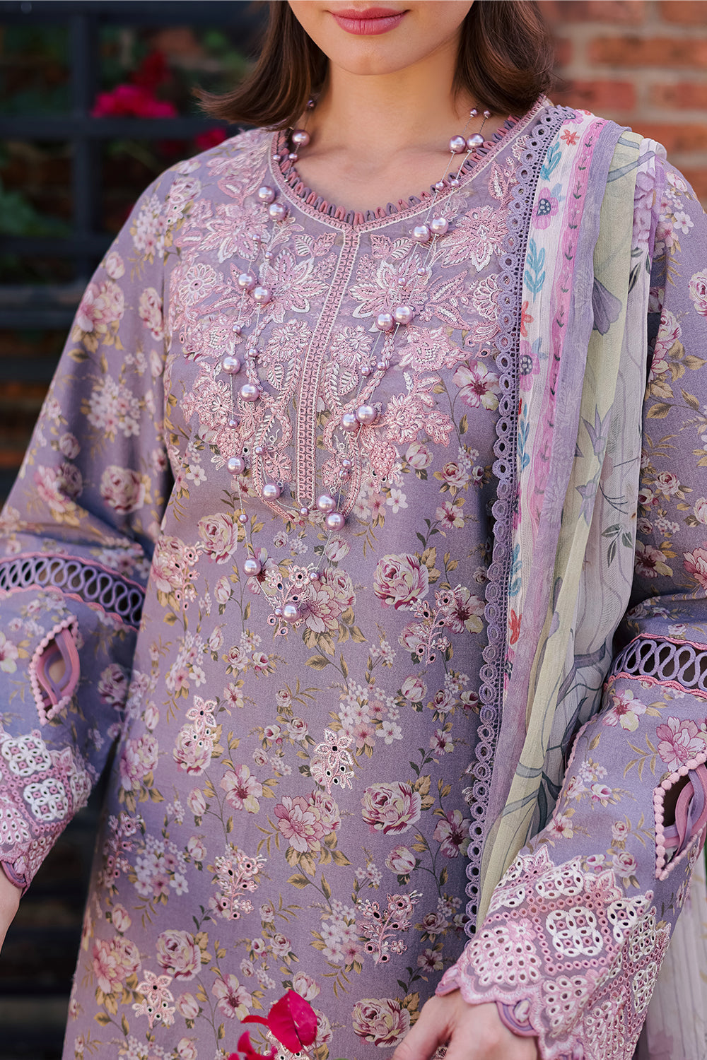 RAAHEEN (AV-13) Chiffon Pakistani Summer Dresses - aabyaan - 4
