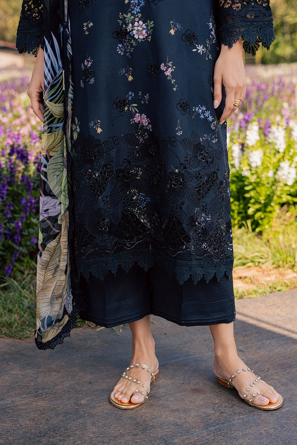 LIYANA (AV-07) Chiffon Pakistani Summer Dresses - aabyaan - 5