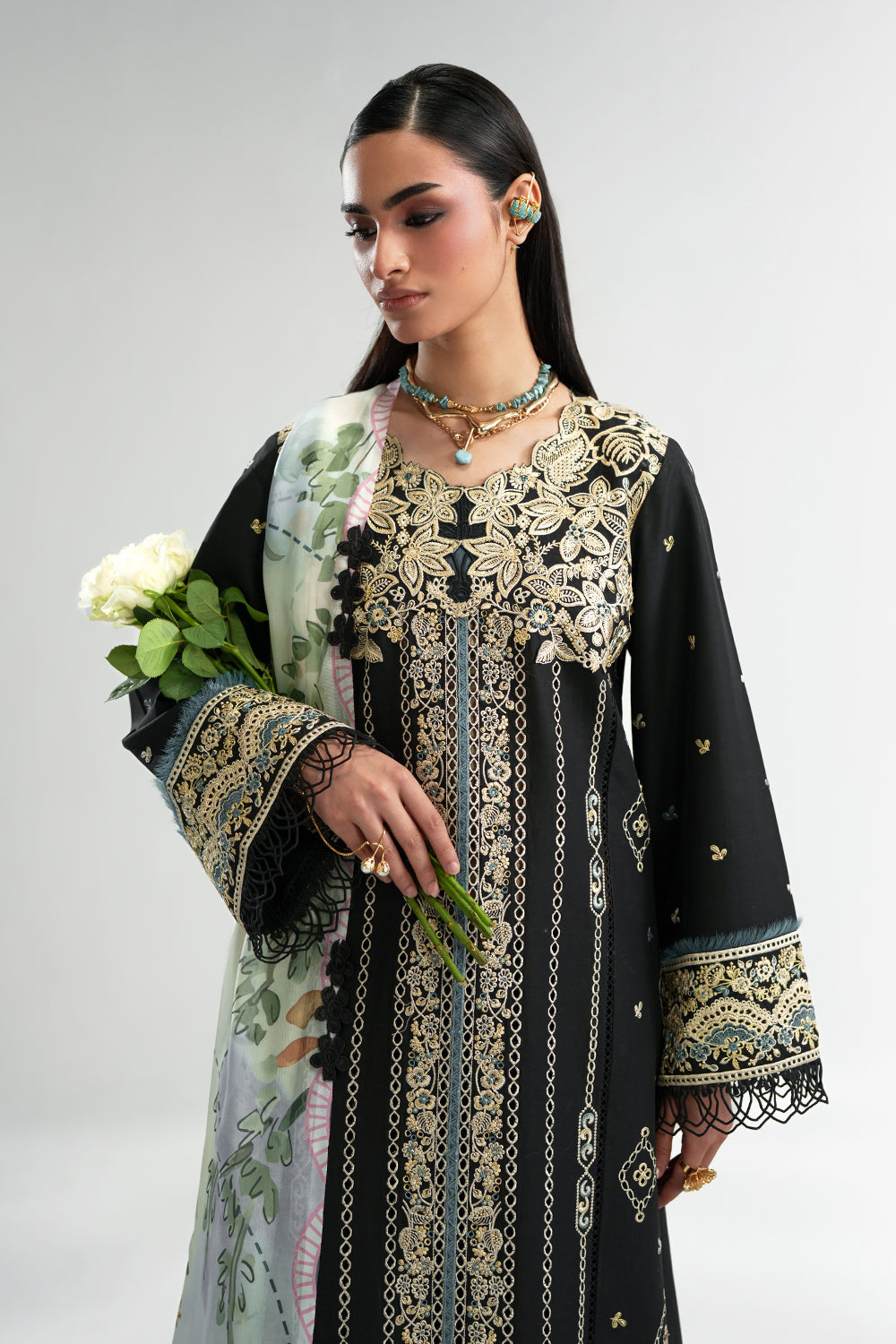 NOCTRA (AD-05) Cotton Pakistani Formal Dresses - aabyaan - 3