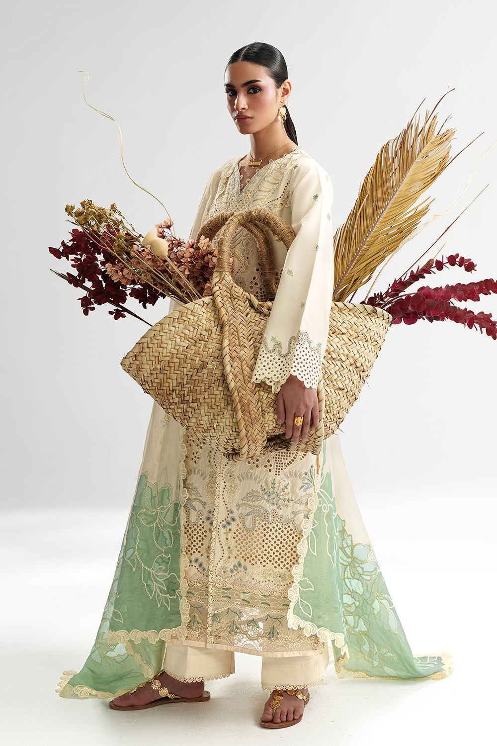 EIRENE (AD-04) Organza Pakistani Formal Dresses - aabyaan - 2