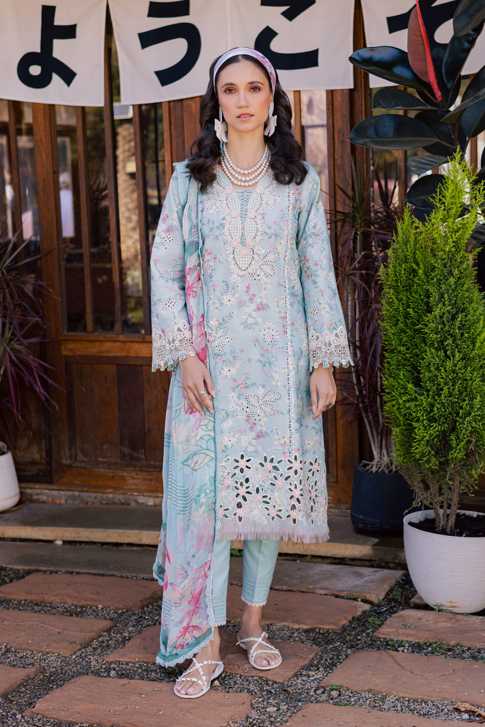 ZARMINAH (AV-01) Chiffon Pakistani Summer Dresses - aabyaan - 1
