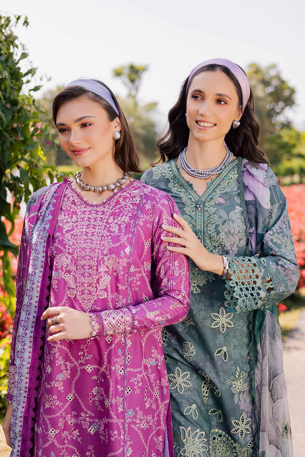 ZARQAA (AV-11) Silk Pakistani Summer Dresses - aabyaan - 5