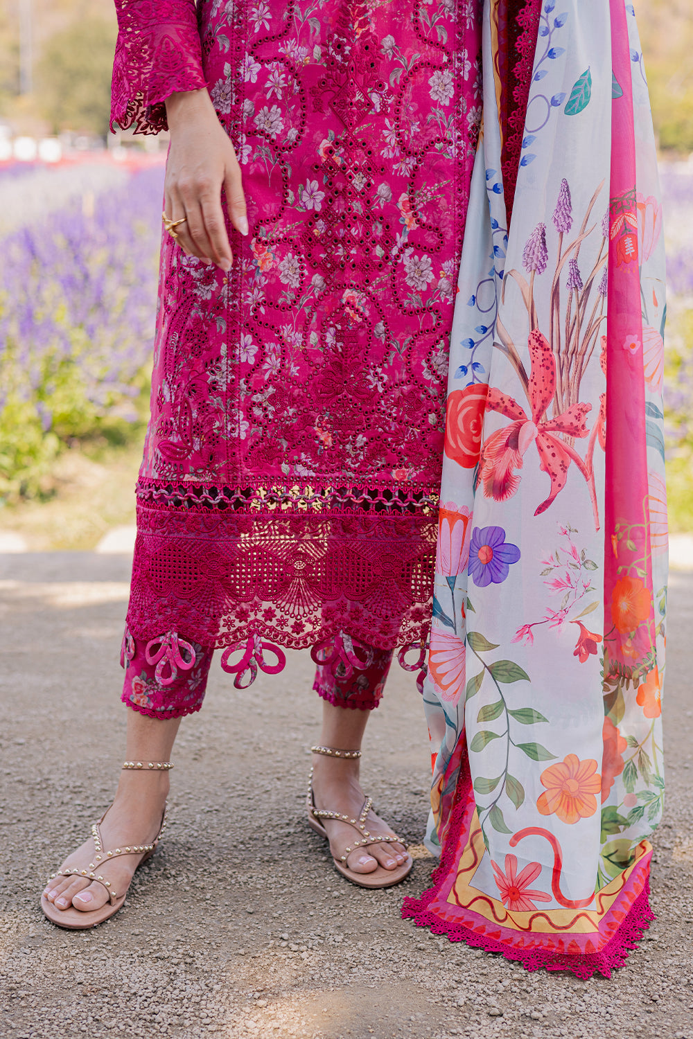 FARYAL (AV-08) Silk Pakistani Summer Dresses - aabyaan - 3