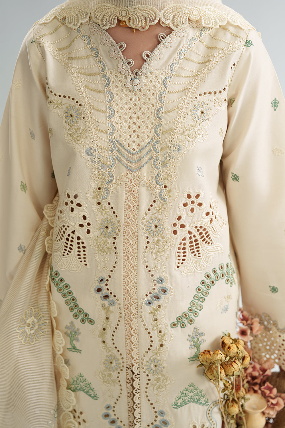 EIRENE (AD-04) Organza Pakistani Formal Dresses - aabyaan - 6