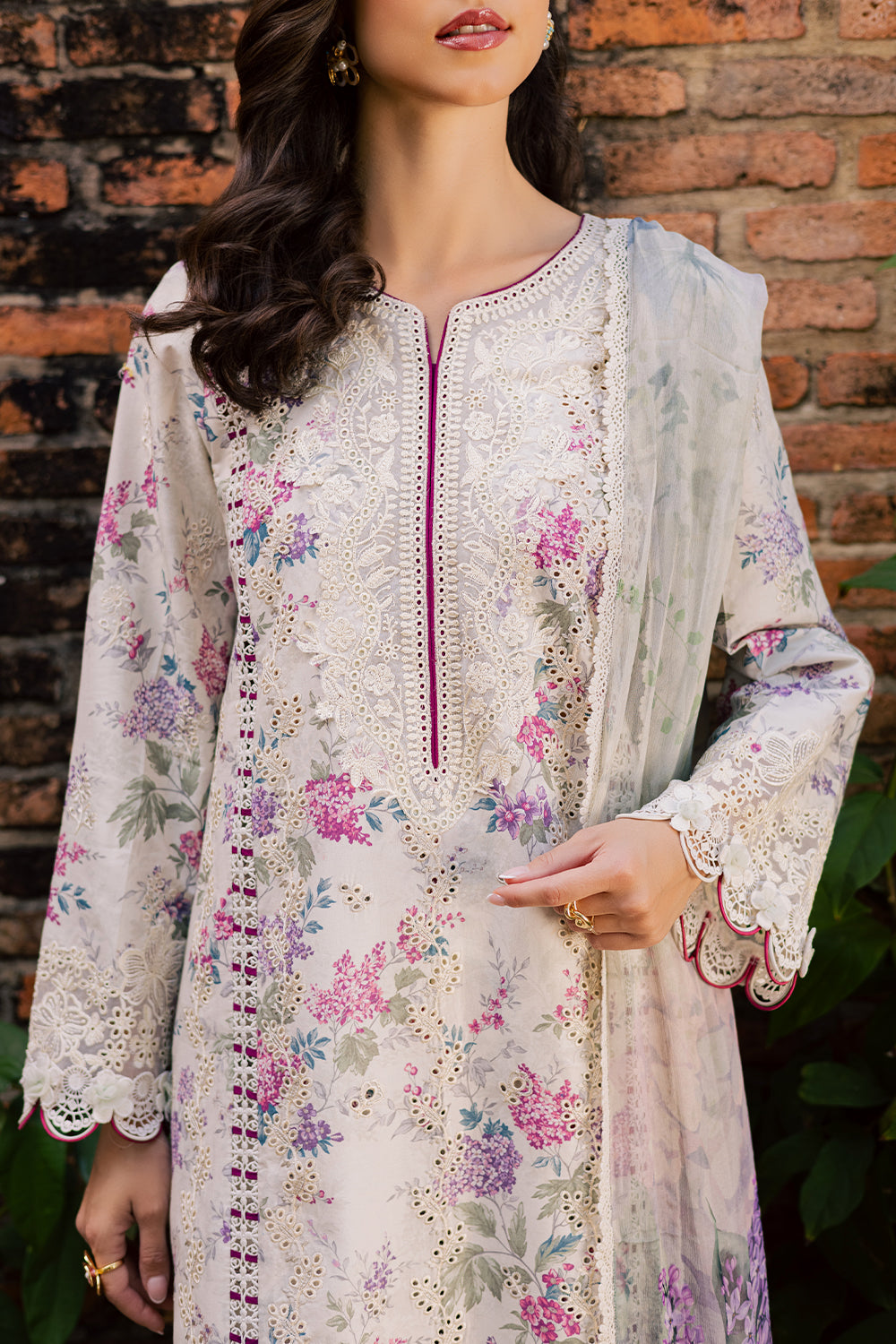 ELARA (AV-02) Chiffon Pakistani Summer Dresses - aabyaan - 4