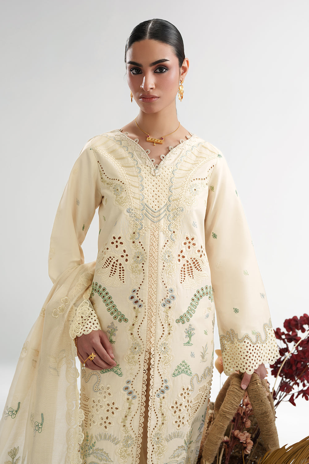 EIRENE (AD-04) Organza Pakistani Formal Dresses - aabyaan - 3