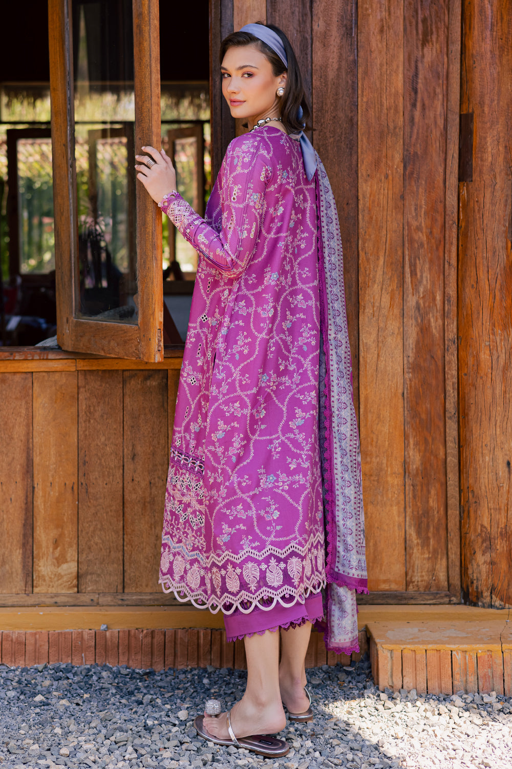 ZARQAA (AV-11) Silk Pakistani Summer Dresses - aabyaan - 2