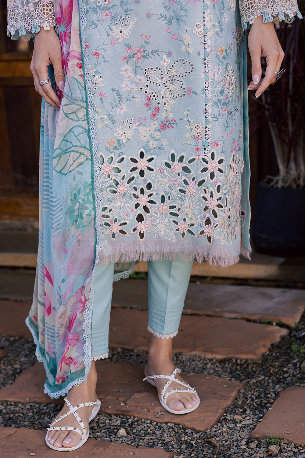 ZARMINAH (AV-01) Chiffon Pakistani Summer Dresses - aabyaan - 5