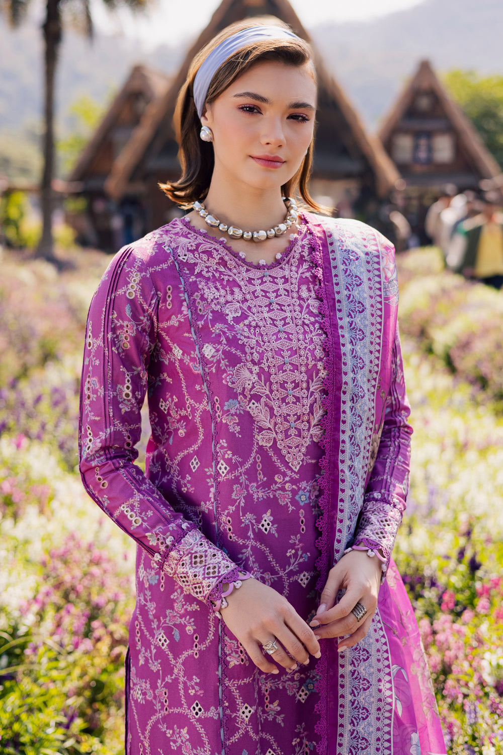 ZARQAA (AV-11) Silk Pakistani Summer Dresses - aabyaan - 4