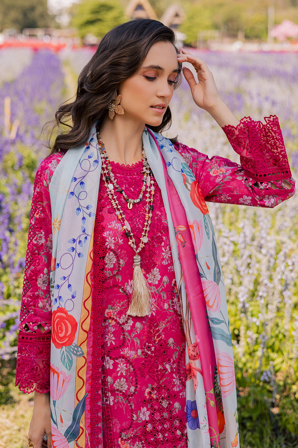 FARYAL (AV-08) Silk Pakistani Summer Dresses - aabyaan - 5
