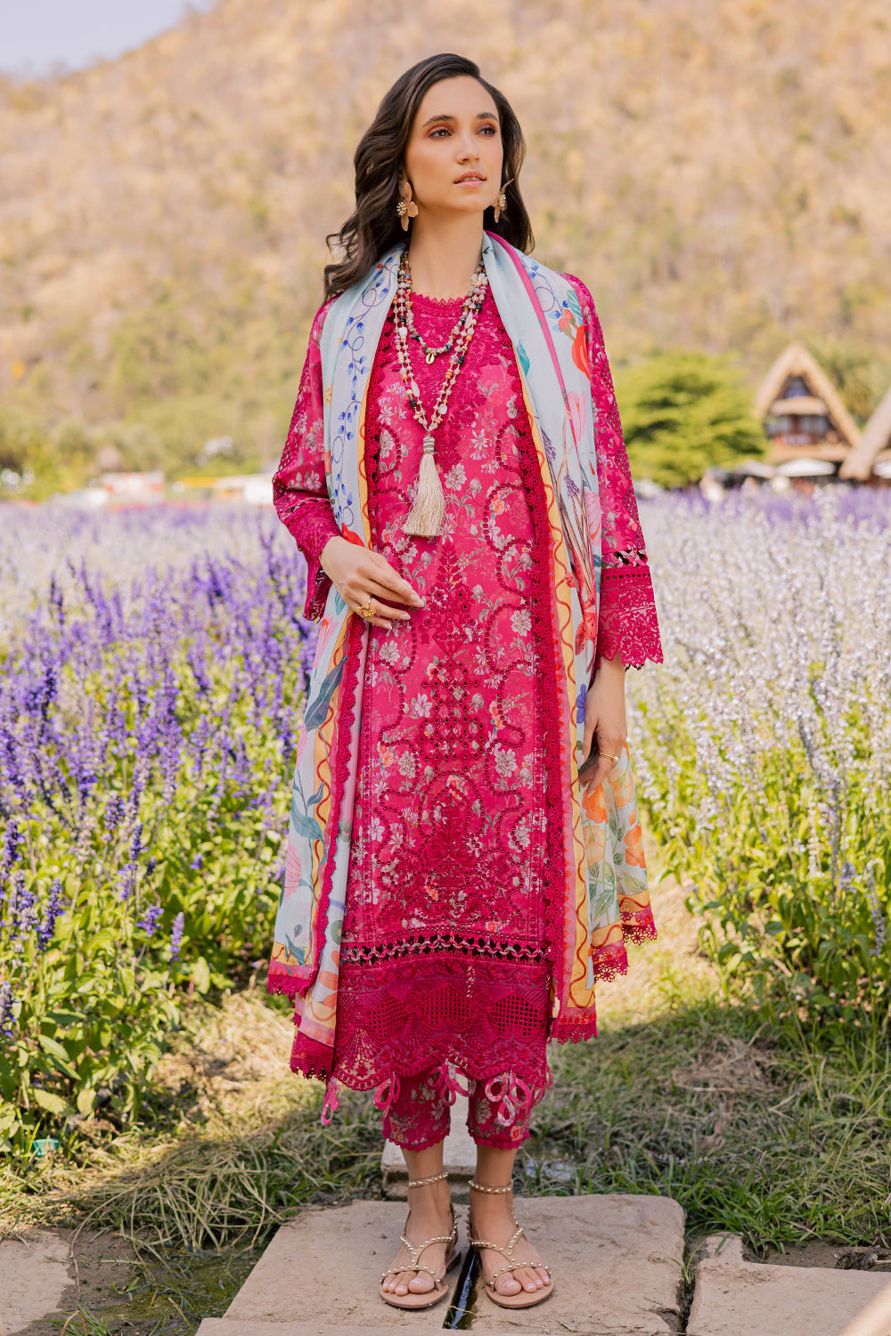 FARYAL (AV-08) Silk Pakistani Summer Dresses - aabyaan - 2
