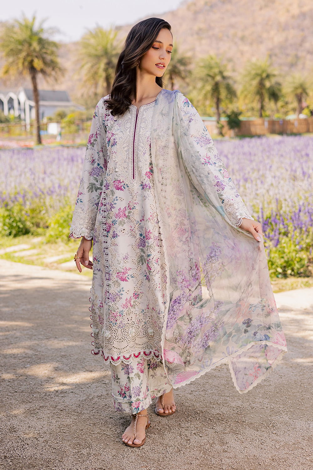 ELARA (AV-02) Chiffon Pakistani Summer Dresses - aabyaan - 2