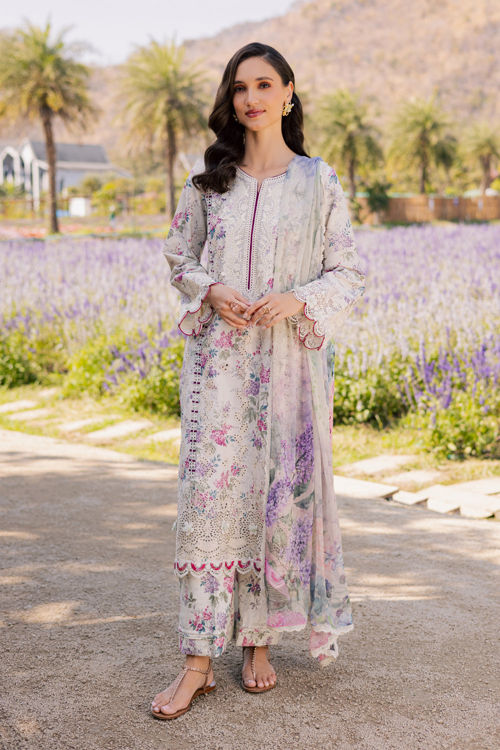 ELARA (AV-02) Chiffon Pakistani Summer Dresses - aabyaan - 1