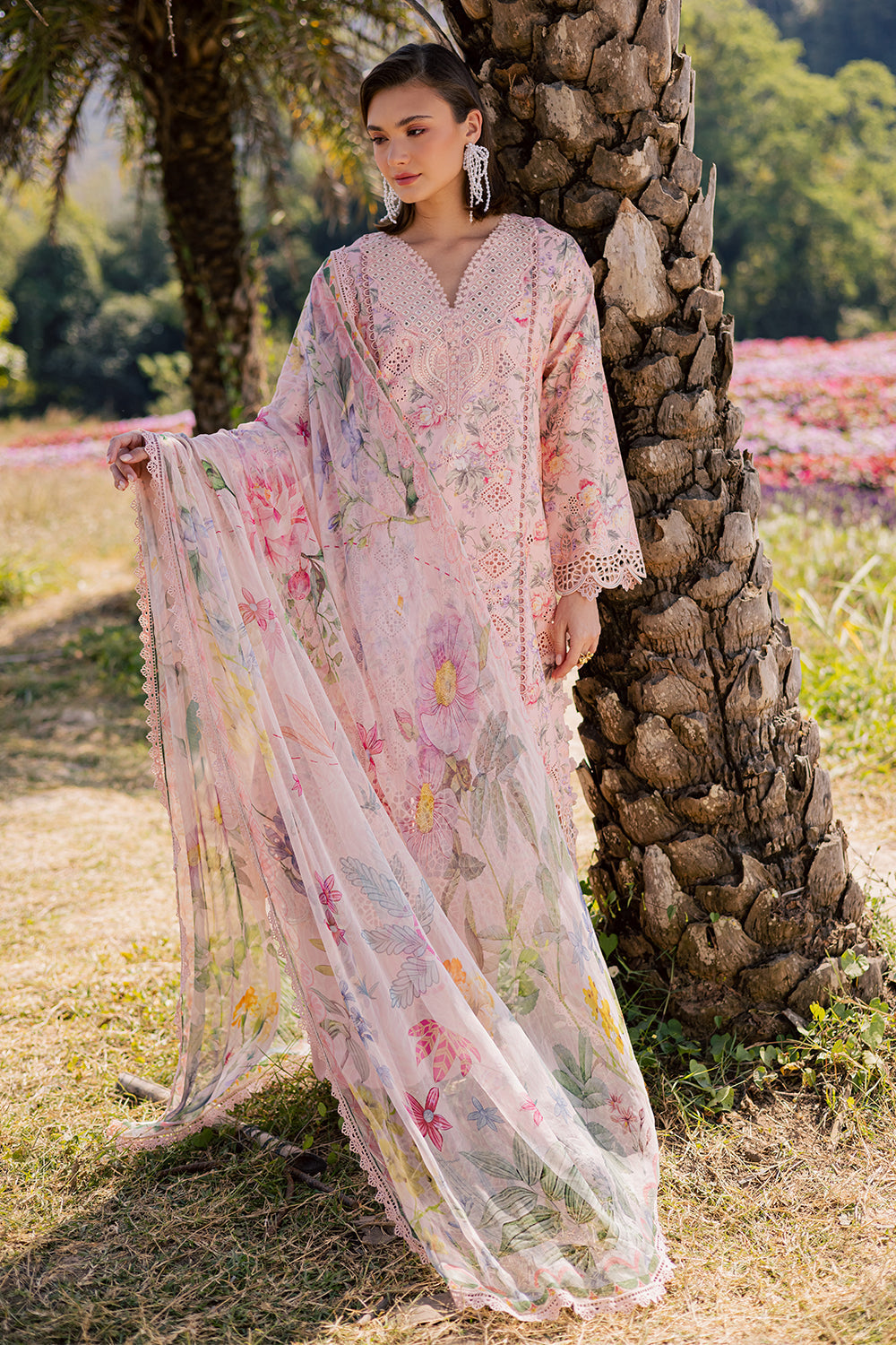 NAQSH (AV-06) Chiffon Pakistani Summer Dresses - aabyaan - 2