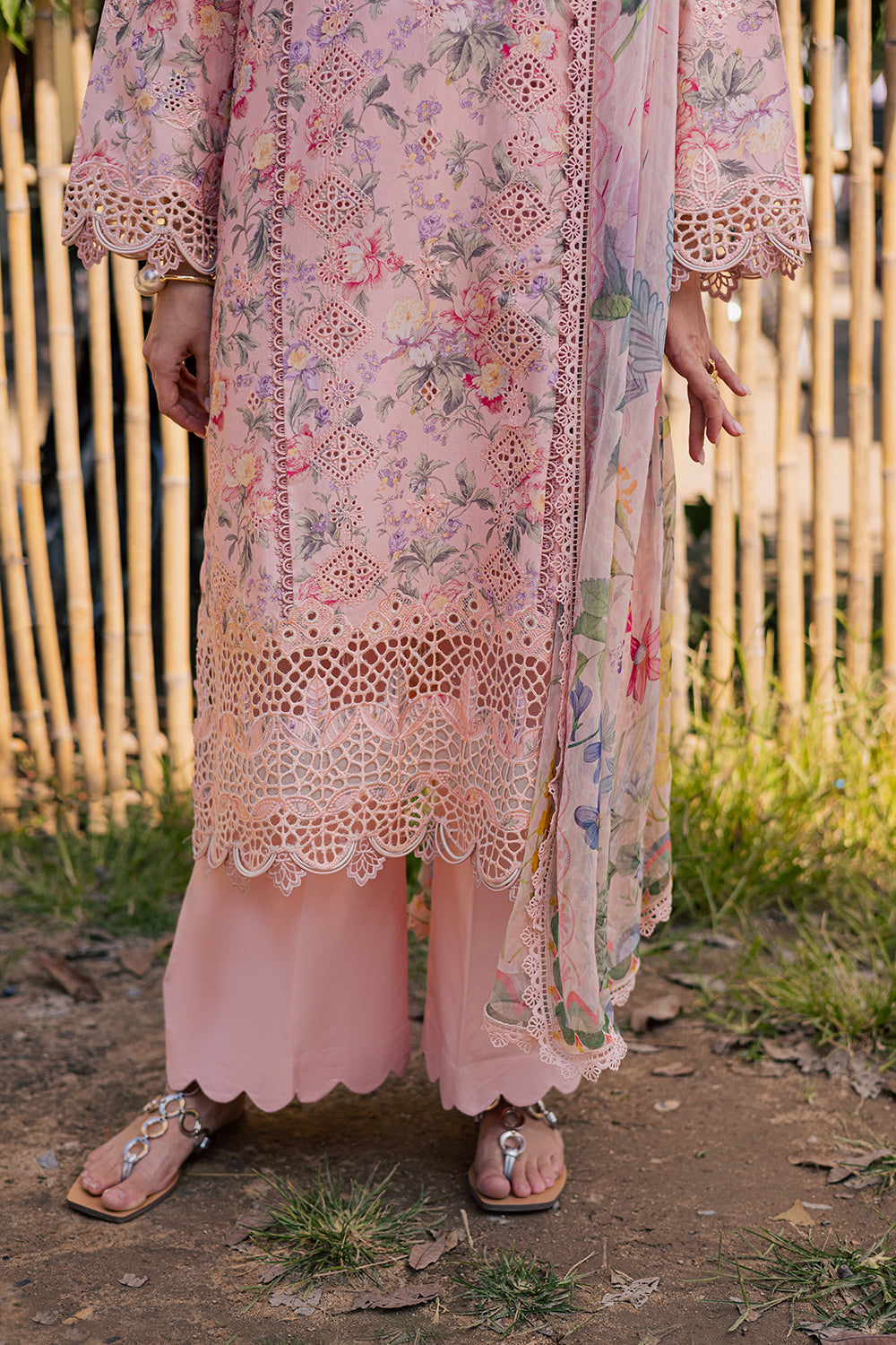 NAQSH (AV-06) Chiffon Pakistani Summer Dresses - aabyaan - 4