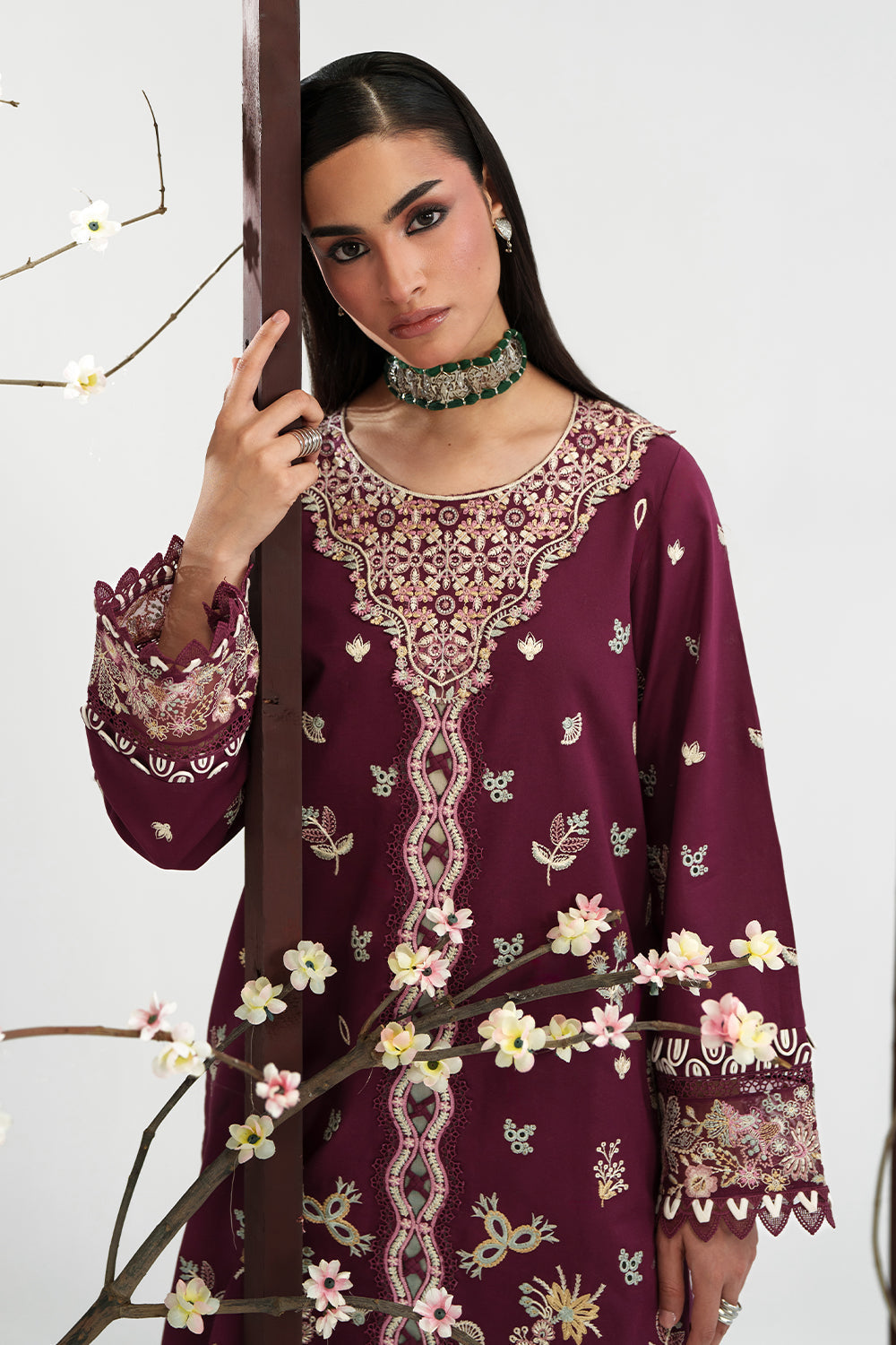 VELOUR (AD-01) Chiffon Pakistani Formal Dresses - aabyaan - 4