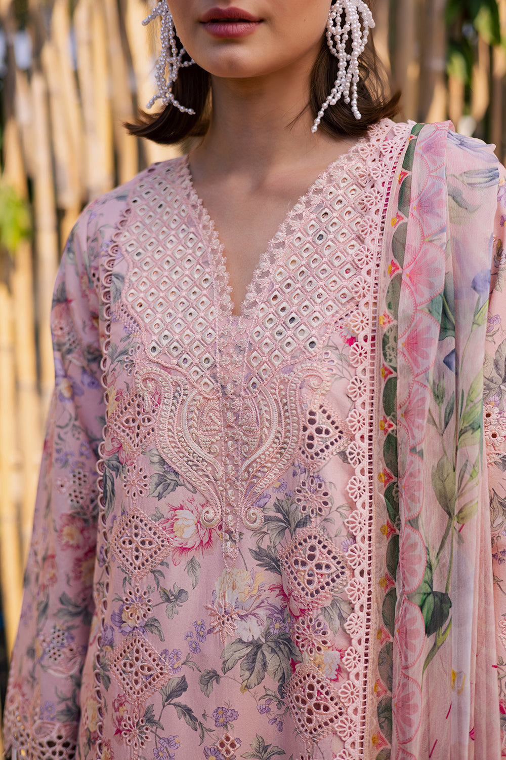 NAQSH (AV-06) Chiffon Pakistani Summer Dresses - aabyaan - 5