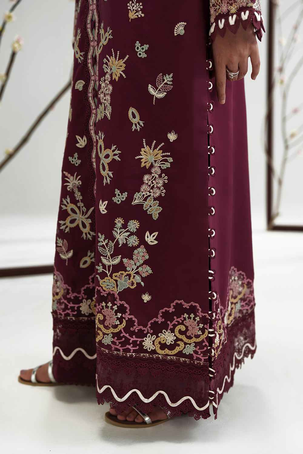 VELOUR (AD-01) Chiffon Pakistani Formal Dresses - aabyaan - 6