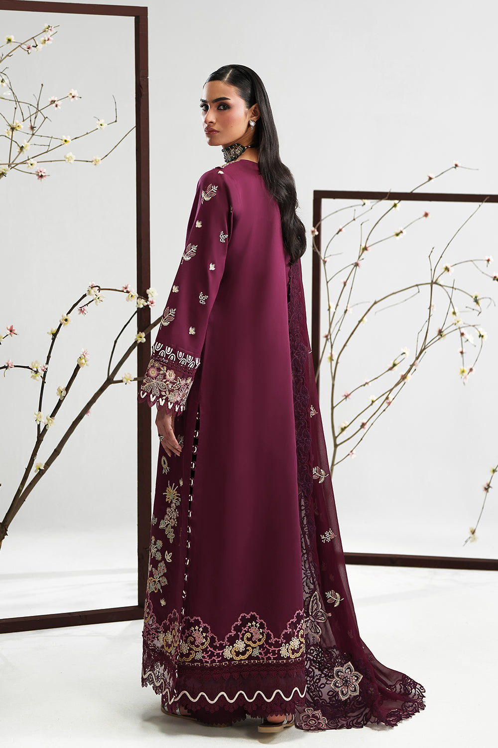 VELOUR (AD-01) Chiffon Pakistani Formal Dresses - aabyaan - 3
