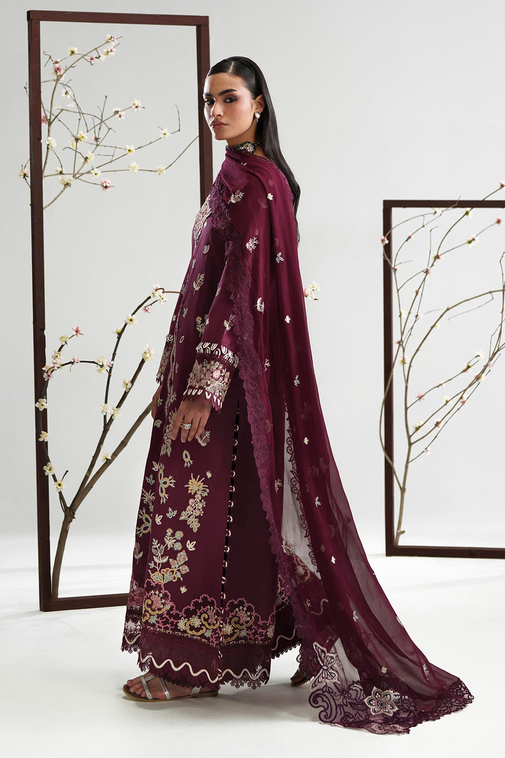 VELOUR (AD-01) Chiffon Pakistani Formal Dresses - aabyaan - 2