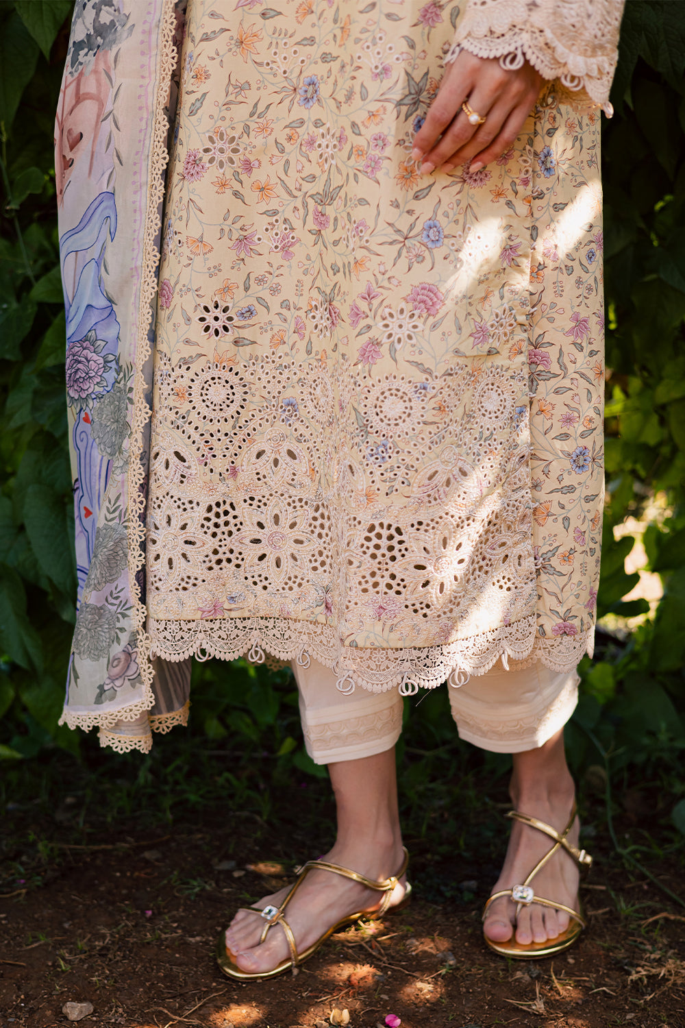 MEHERZAAD (AV-04) Silk Pakistani Summer Dresses - aabyaan - 4