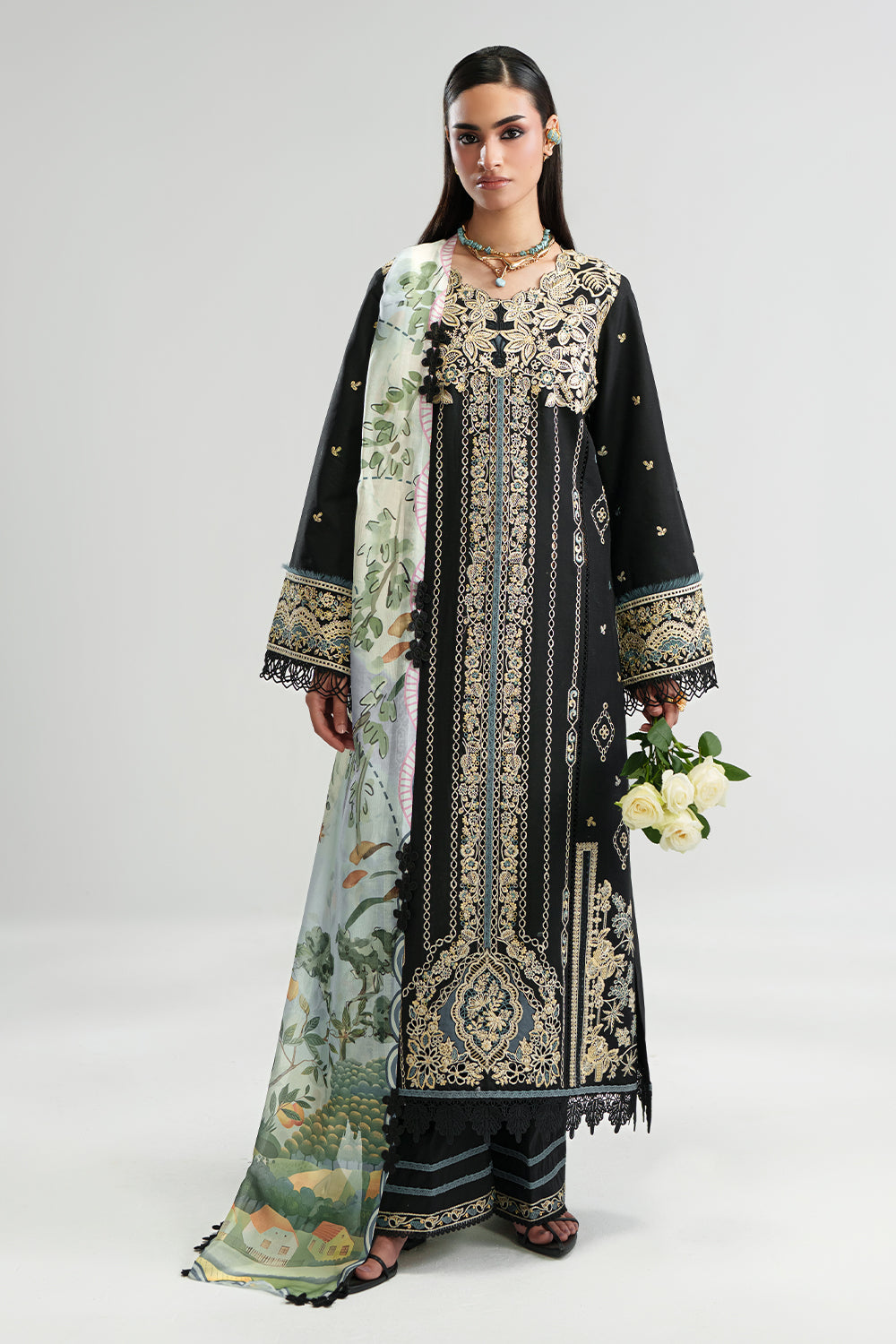NOCTRA (AD-05) Cotton Pakistani Formal Dresses - aabyaan - 1