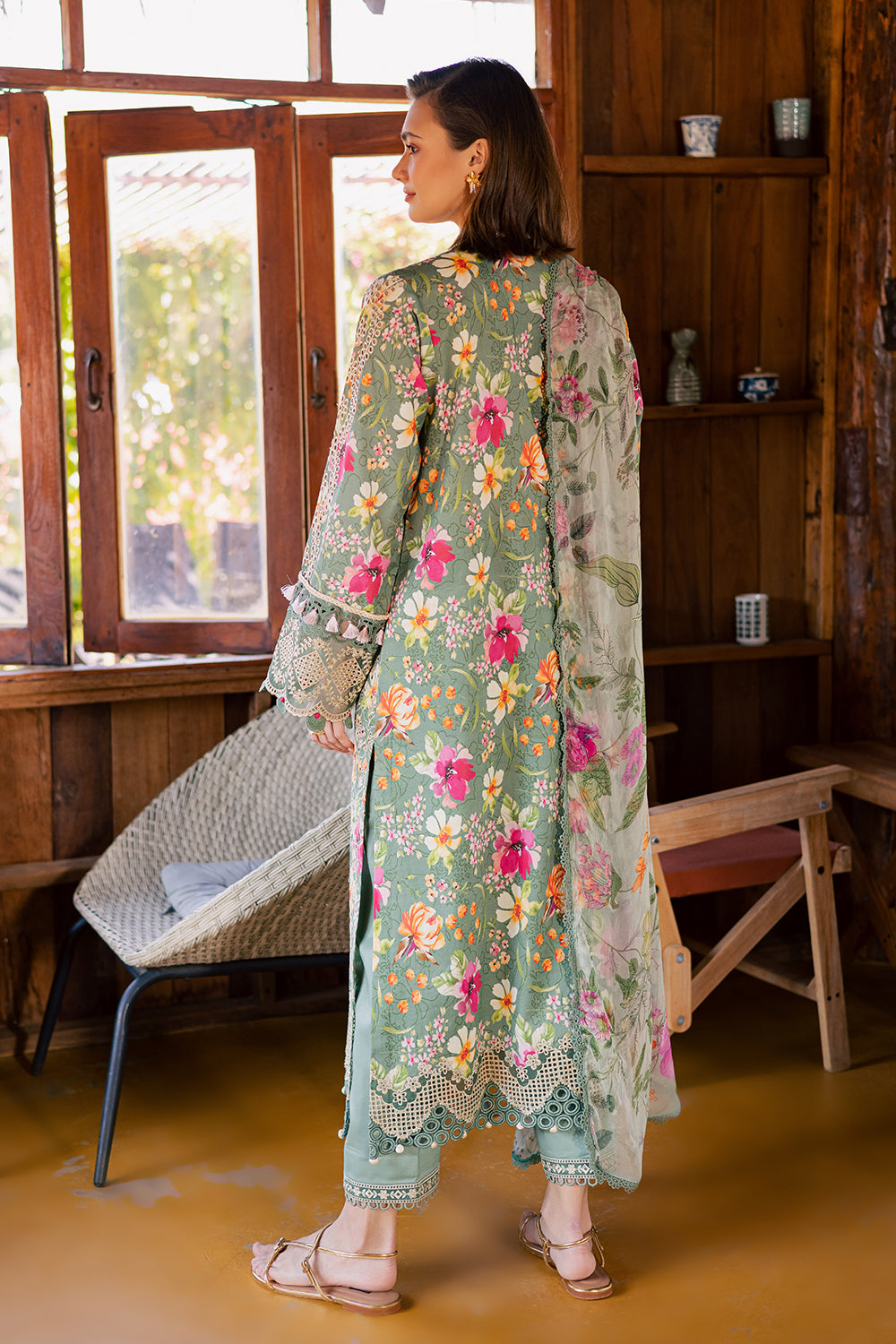 AURA (AV-10) Chiffon Pakistani Summer Dresses - aabyaan - 2