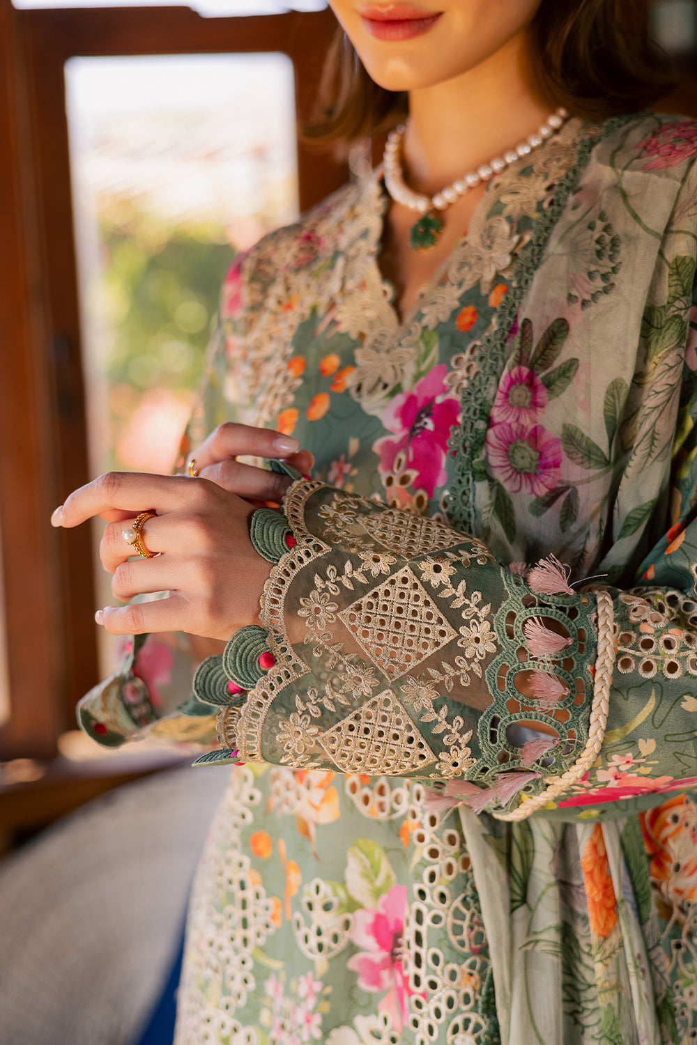 AURA (AV-10) Chiffon Pakistani Summer Dresses - aabyaan - 5