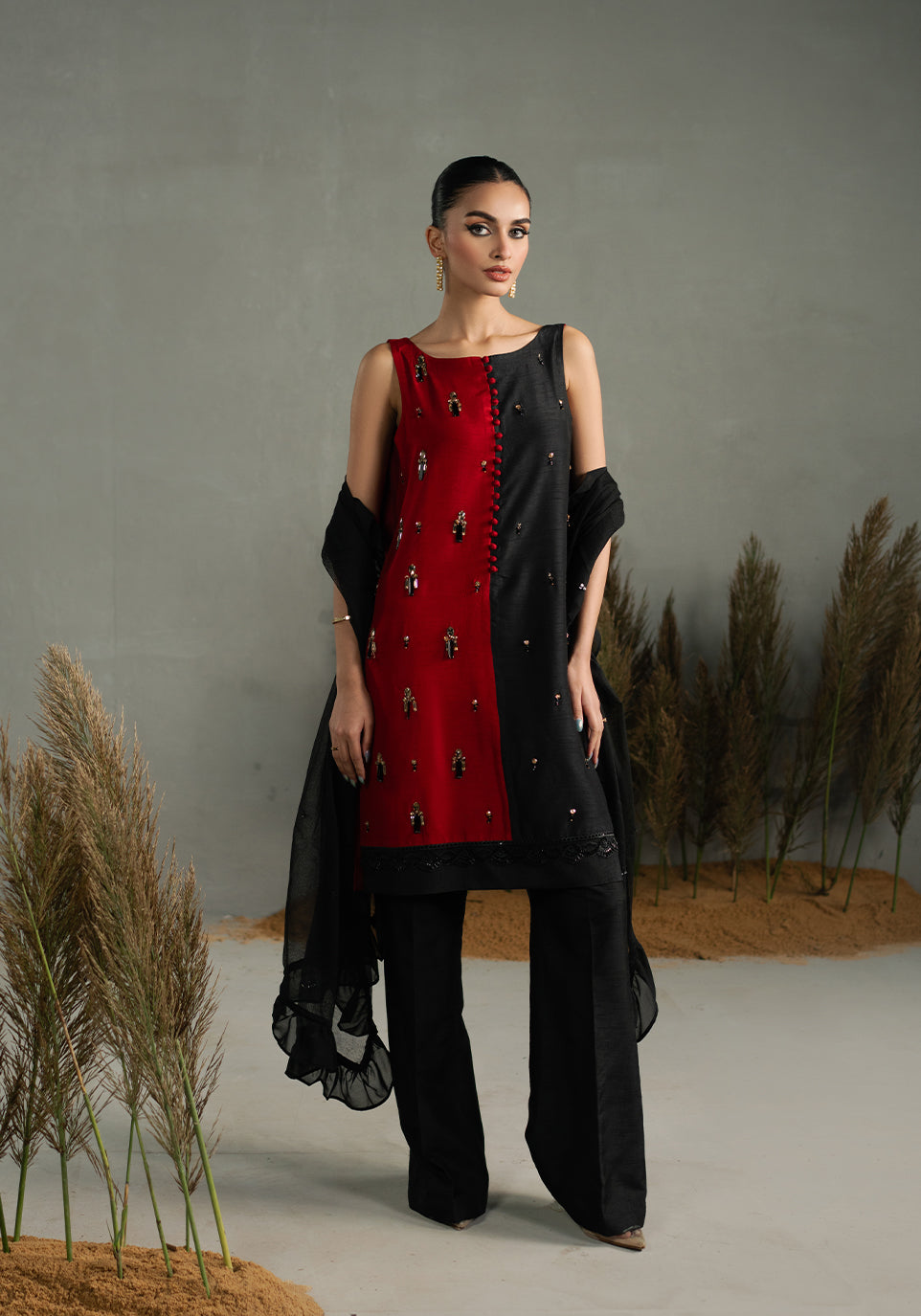 ZQS 023 CRIMSYN Embroidered Pakistani Dress