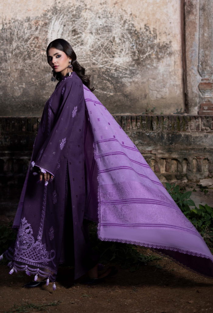 Khumar - D08 Organza Pakistani Winter Dresses - Humdum - 2
