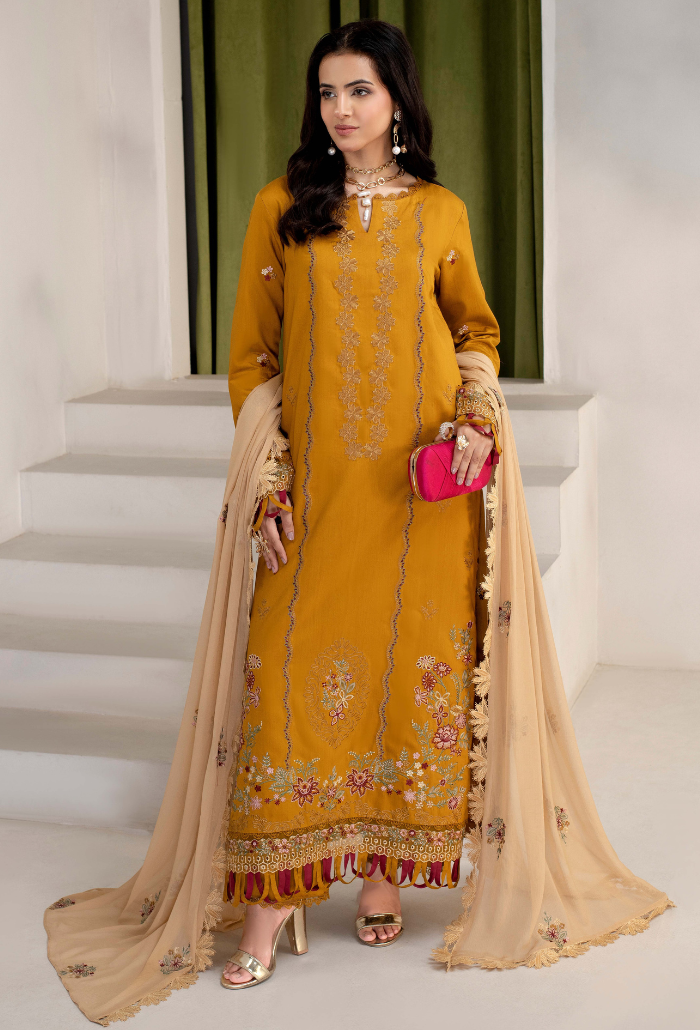 ELLENA - D07 Chiffon Pakistani Winter Dresses - Humdum - 1
