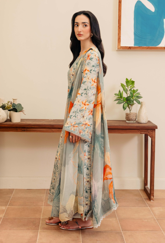 MIRAL - D01 Chiffon Pakistani Winter Dresses - Humdum - 3