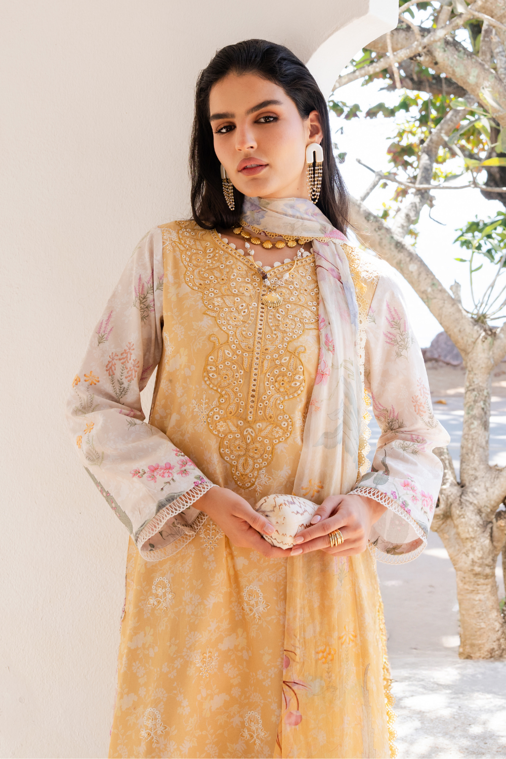 NURAYA (AZ-10) Chiffon Pakistani Summer Dresses - aabyaan - 4