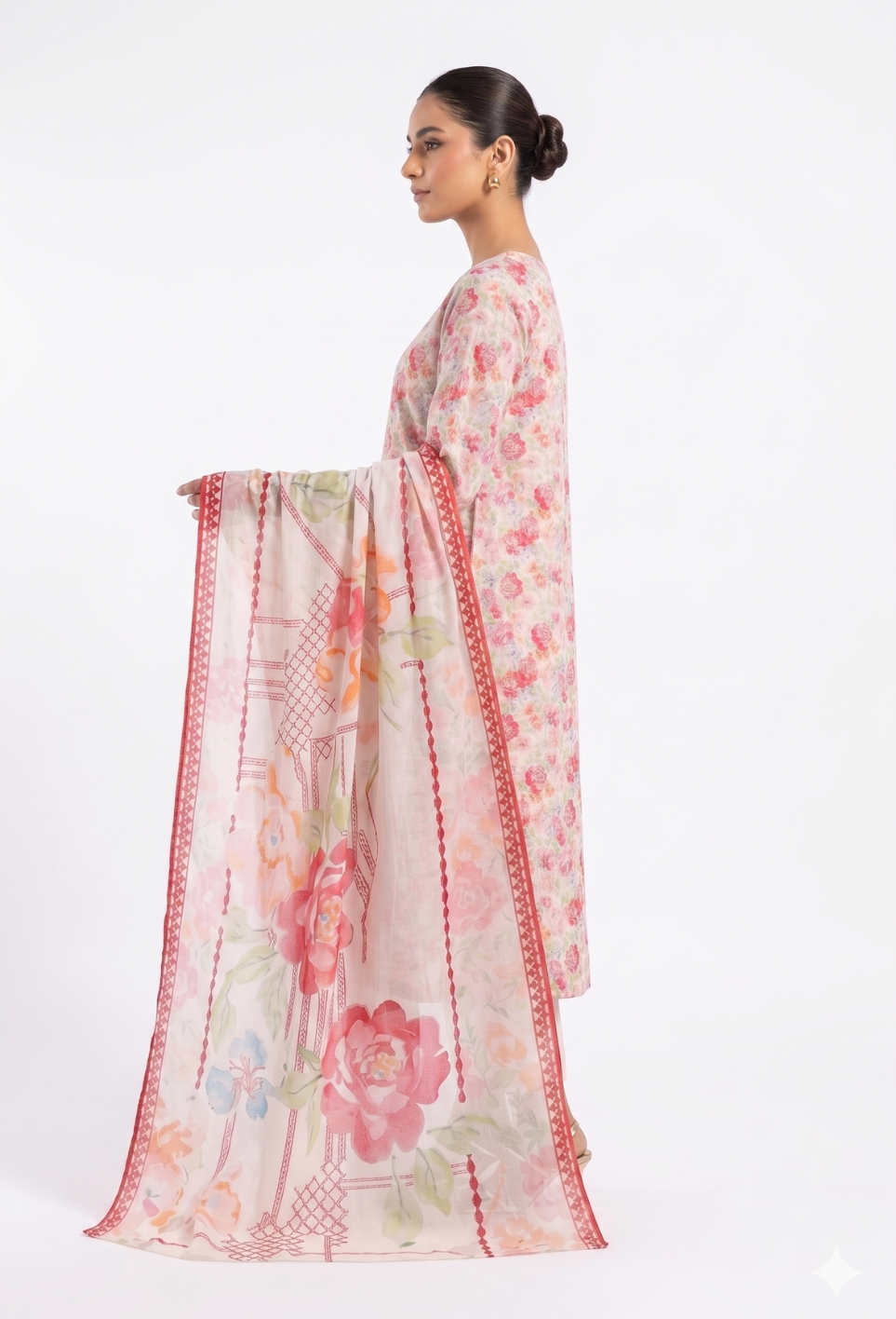 Floral - D09 Lawn Pakistani Summer Dresses - Humdum - 2