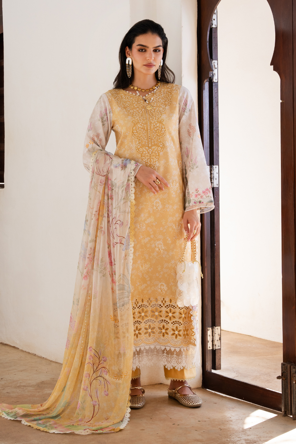 NURAYA (AZ-10) Chiffon Pakistani Summer Dresses - aabyaan - 1