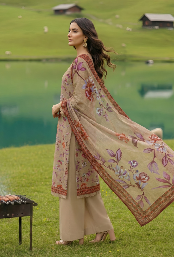 Floral - D07 Chiffon Pakistani Summer Dresses - Humdum - 2