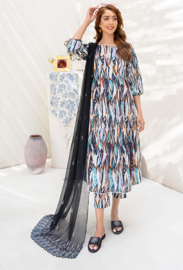 Ziva - D06 Chiffon Pakistani Summer Dresses - Humdum - 2